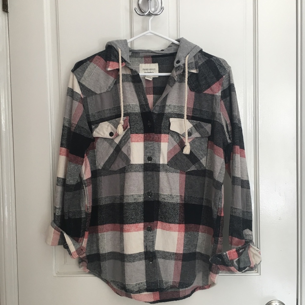 🍑Hooded Flannel With Detachable Hood